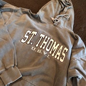 St Thomas hoodie, taupe color